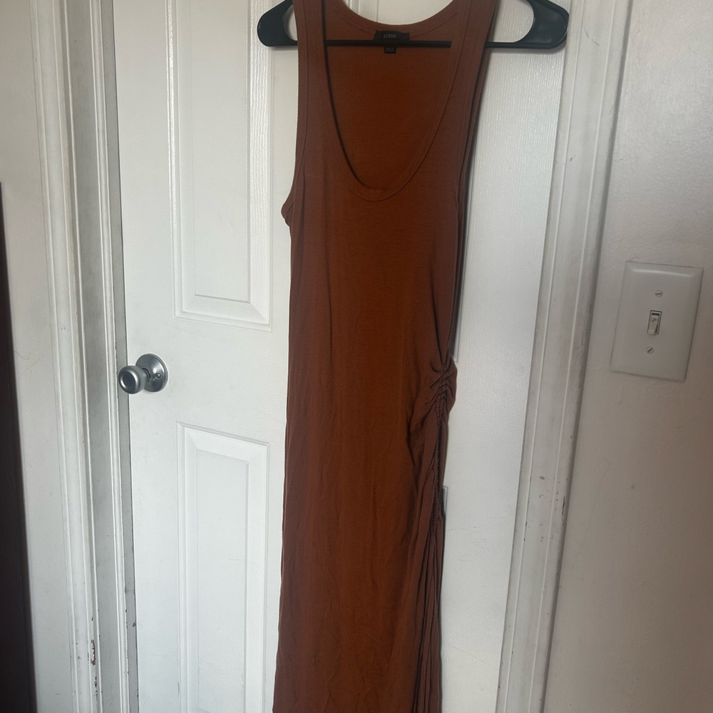 Sleeveless Brown Maxi Dress